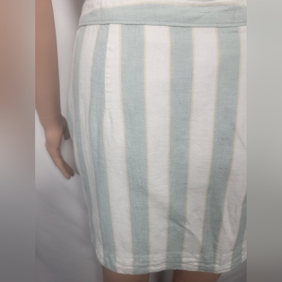 Abercrombie & Fitch Linen/Cotton Blend Striped Mini Skirt - Picture 5 of 11